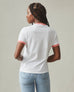 Women's Ringer Tee - White/ Pink Mauve